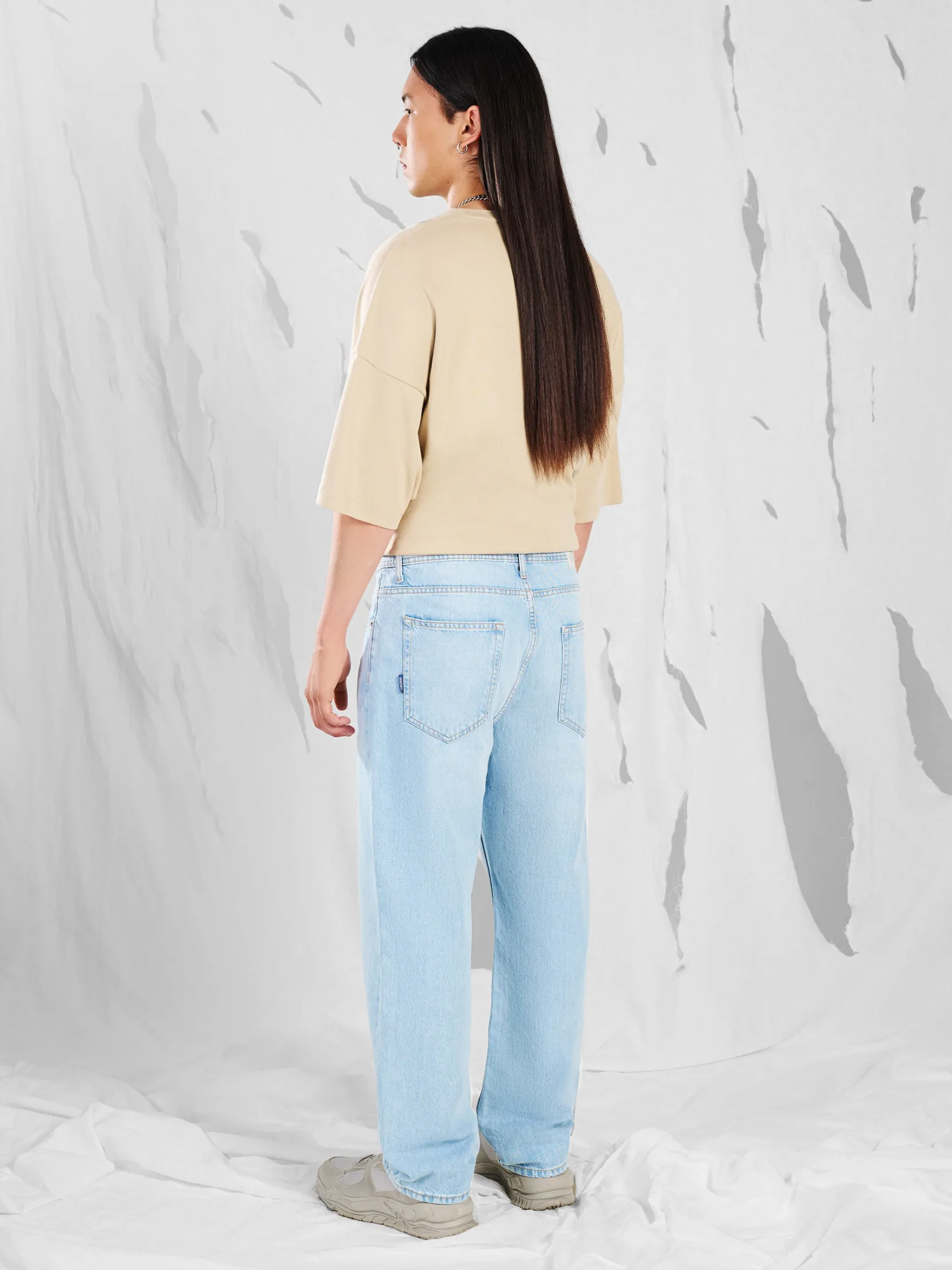 Sale Jasne jeansy relaxed Jeansy