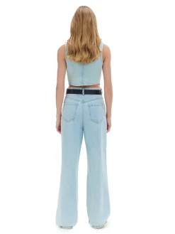 Online Jasne jeansy retro wide leg Jeansy