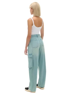 New Jasne jeansy skater z efektem sprania Jeansy
