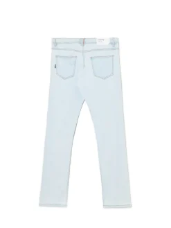 Best Jasne jeansy z przetarciami na kolanach Jeansy