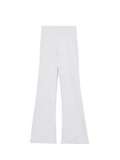 Fashion Jasnoszare dresy typu flare Spodnie