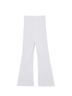 Fashion Jasnoszare dresy typu flare Spodnie