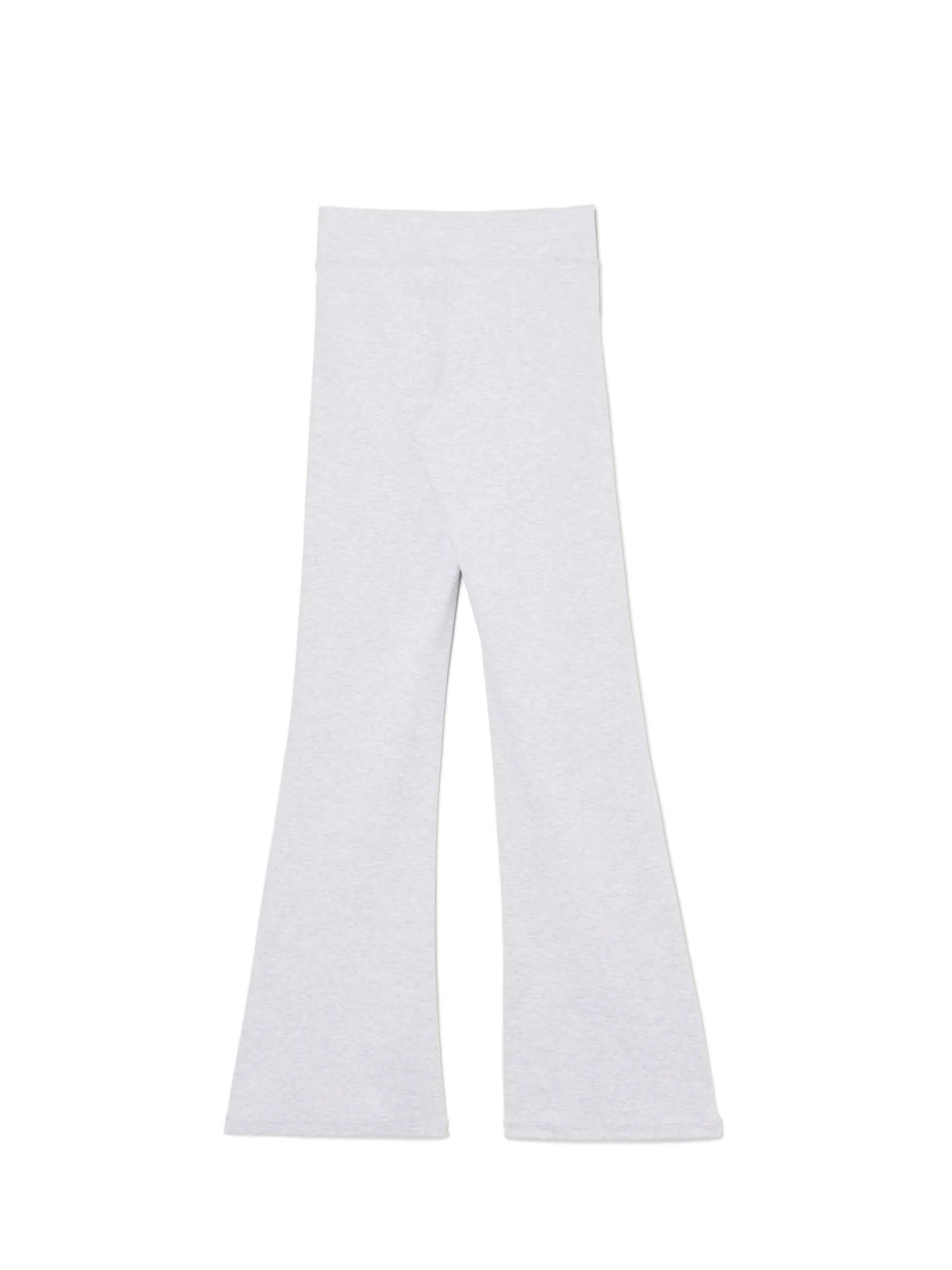 Fashion Jasnoszare dresy typu flare Spodnie