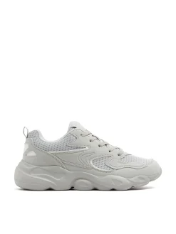 New Jasnoszare sneakersy z odblaskowymi elementami Sneakersy