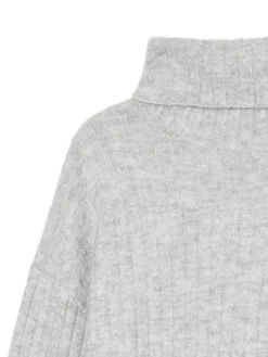 Clearance Jasnoszary sweter z golfem Swetry
