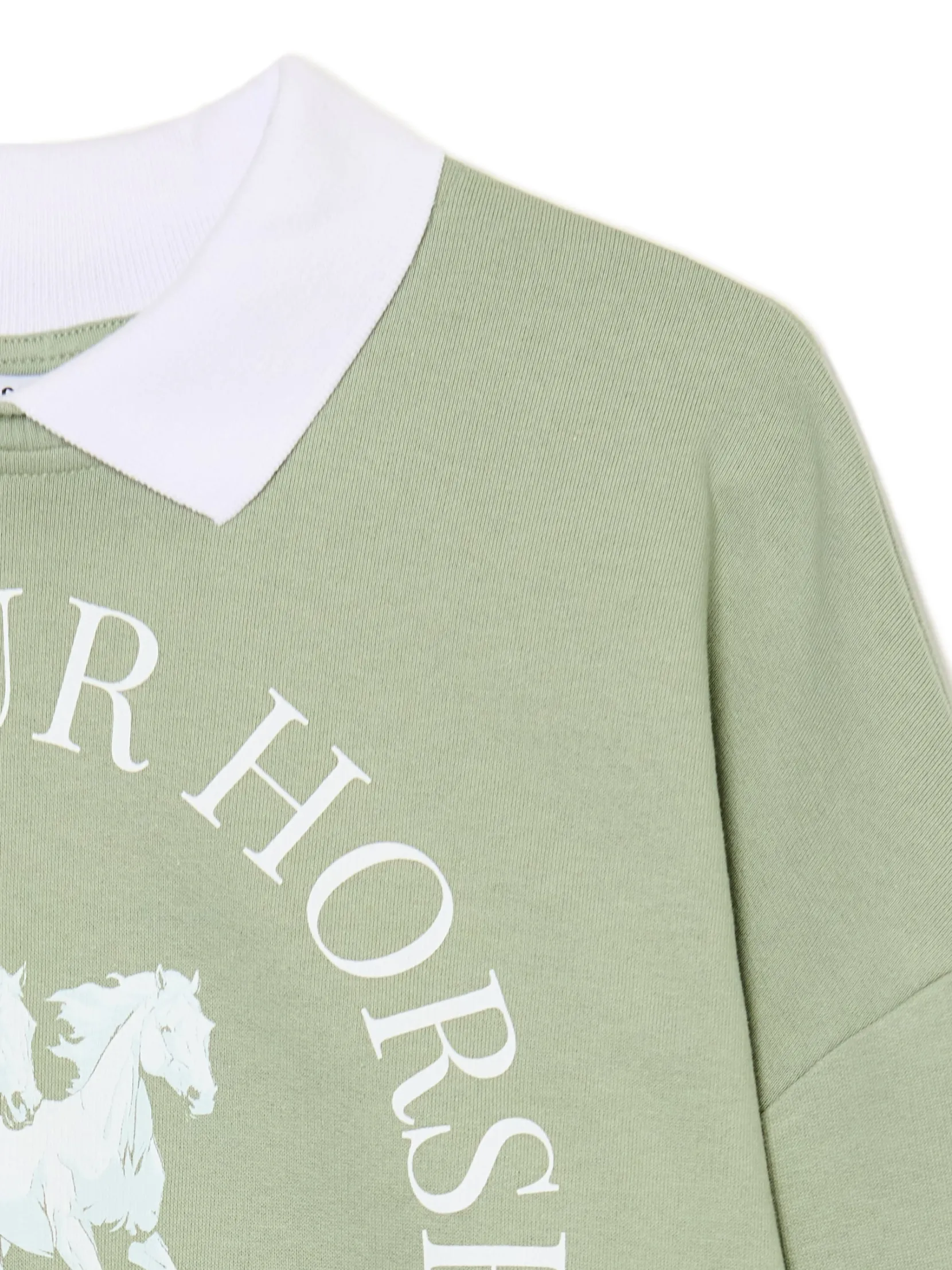 Online Jasnozielona bluza z kołnierzykiem Bluzy