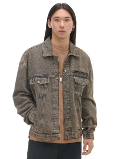 Clearance Jeansowa kurtka katanka oversize Kurtki, Płaszcze|Denim