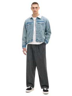 Outlet Jeansowa kurtka sherpa Kurtki, Płaszcze|Denim