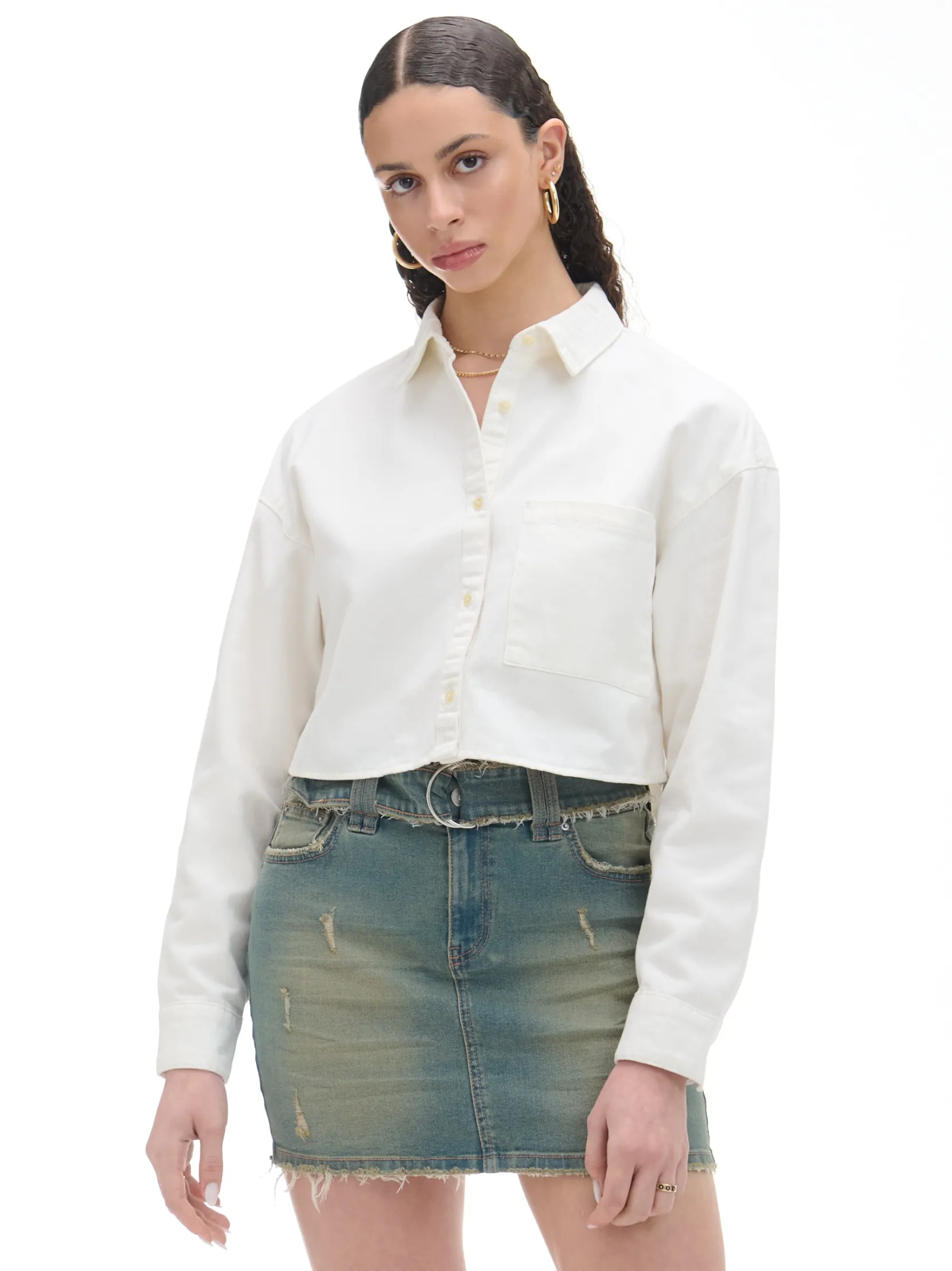 Sale Jeansowa spódnica mini Spódnice