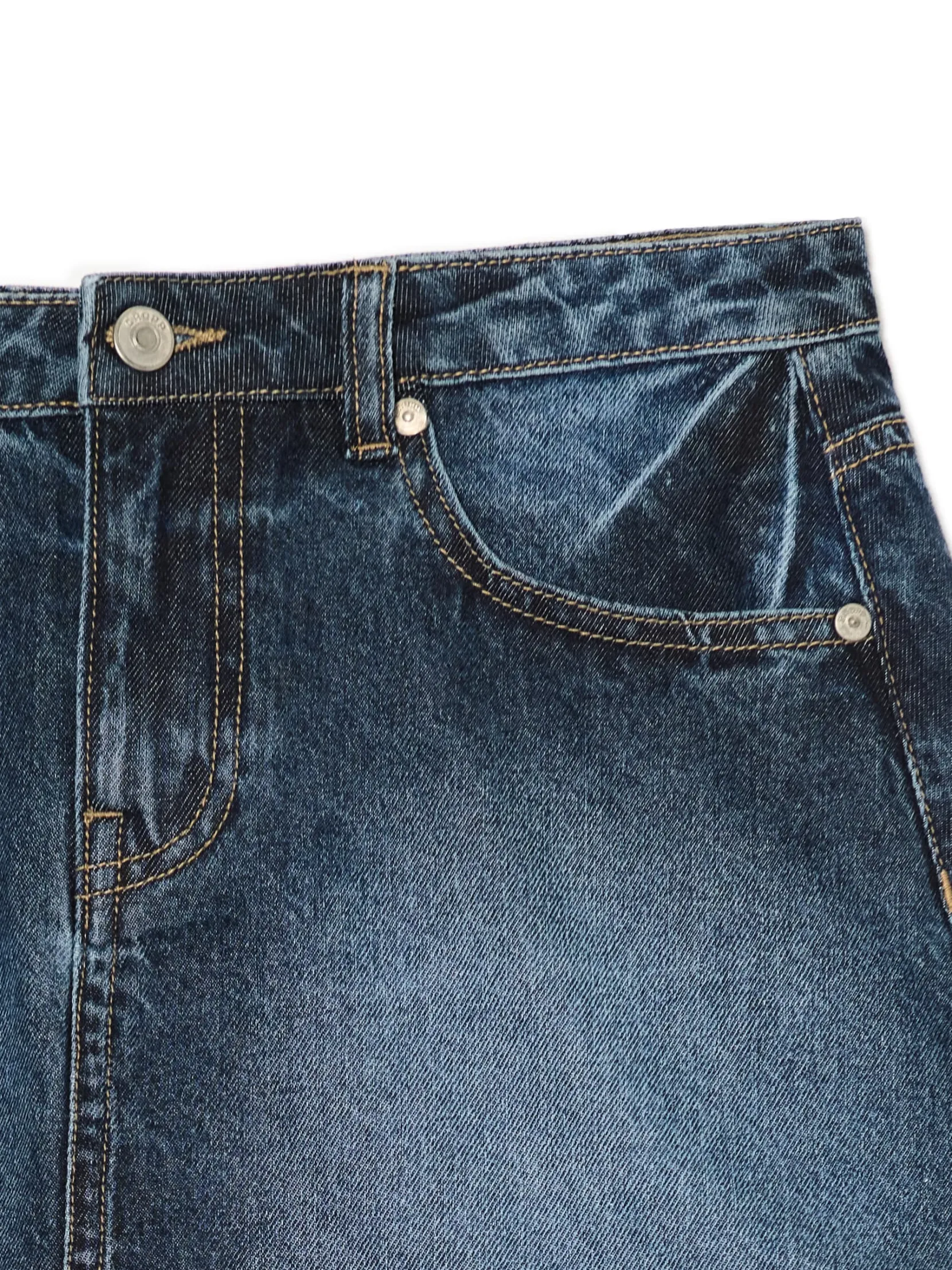 New Jeansowa spódnica mini z koronką Spódnice