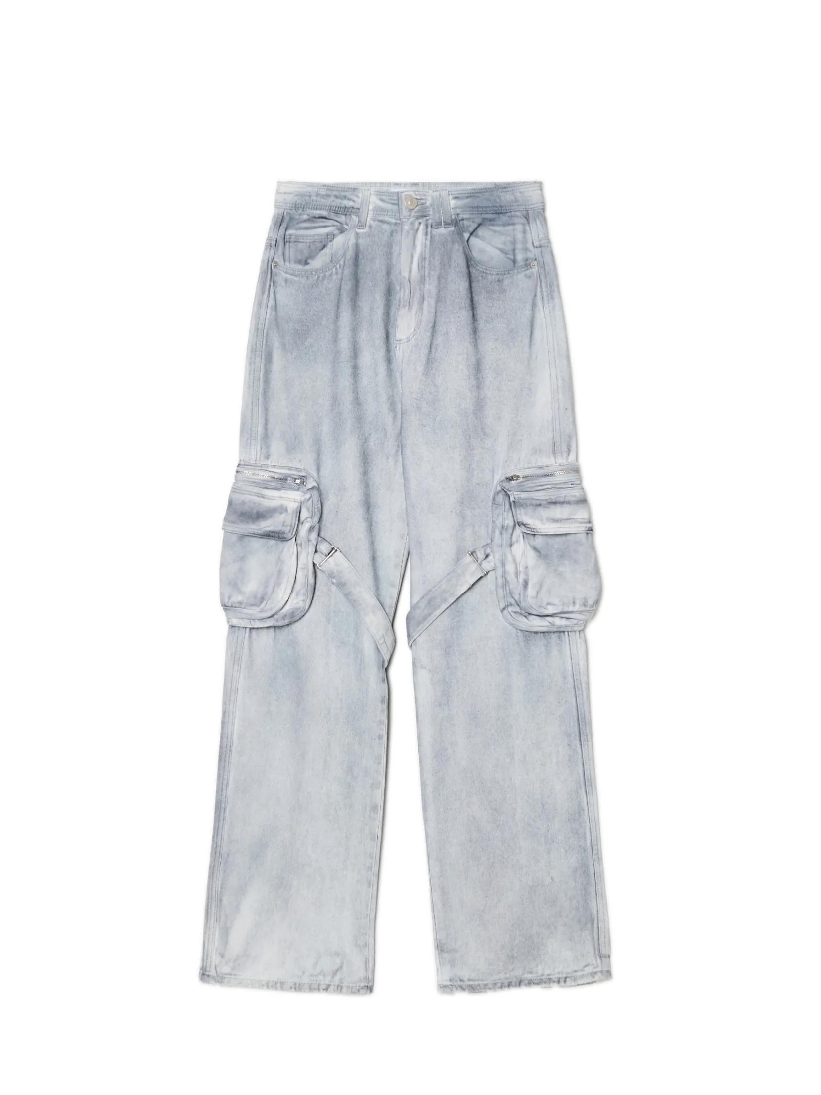 Discount Jeansy baggy z efektem sprania Jeansy