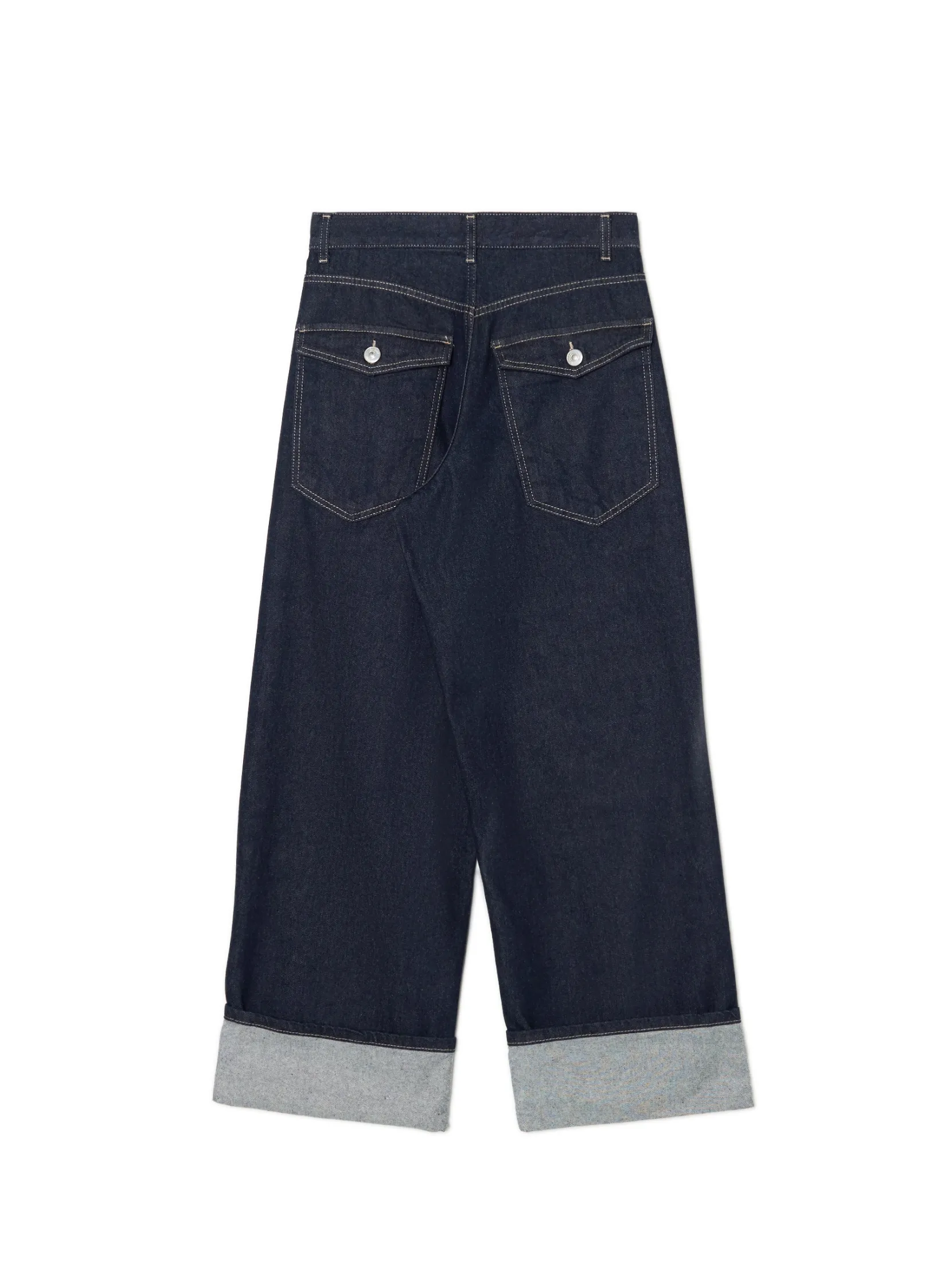Fashion Jeansy baggy z podwiniętymi nogawkami Jeansy