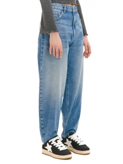 Sale Jeansy balloon z przetarciami Jeansy