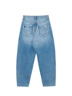 Sale Jeansy balloon z przetarciami Jeansy