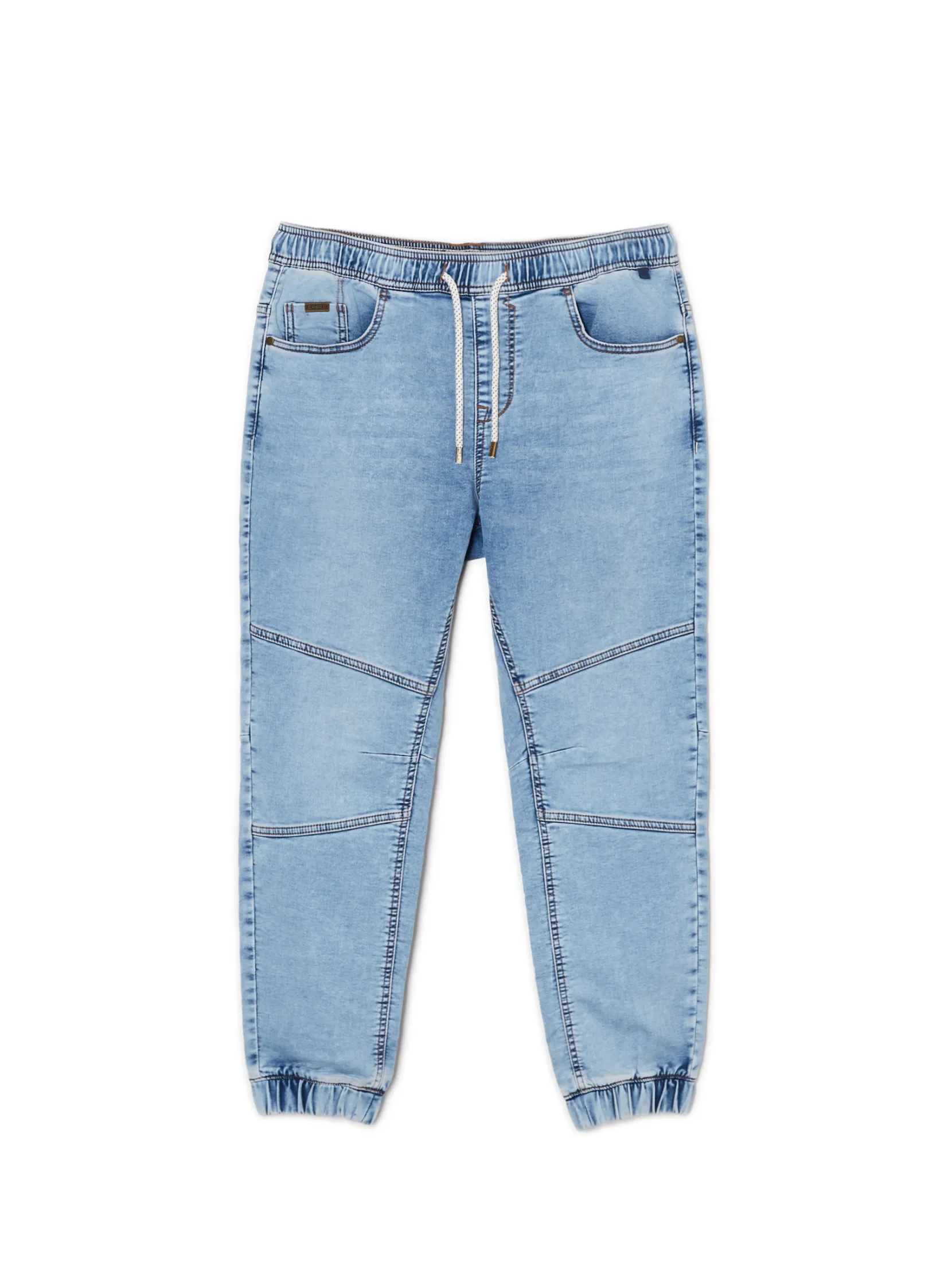 Sale Jeansy jogger z ozdobnymi przeszyciami Jeansy