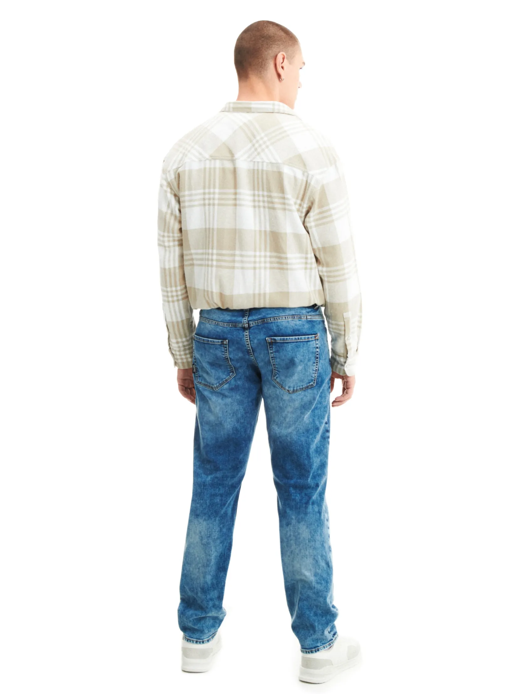 Sale Jeansy regular z efektem sprania Jeansy