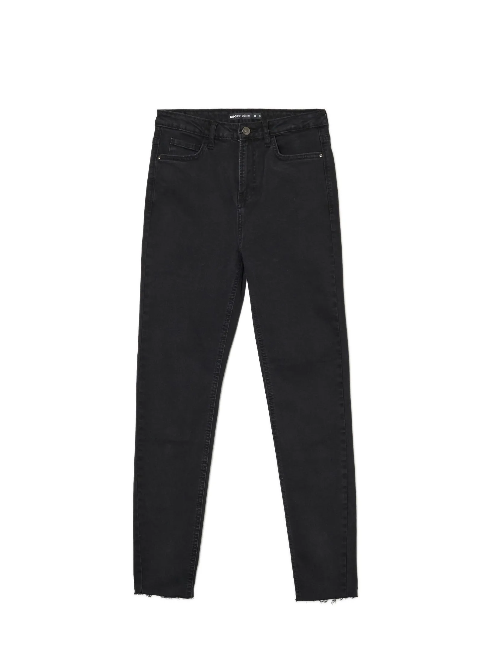 Clearance Jeansy skinny z surowym wykończeniem Jeansy