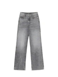 Discount Jeansy straight z wysokim stanem Jeansy