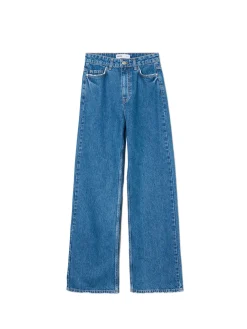 Outlet Jeansy straight z wysokim stanem Jeansy