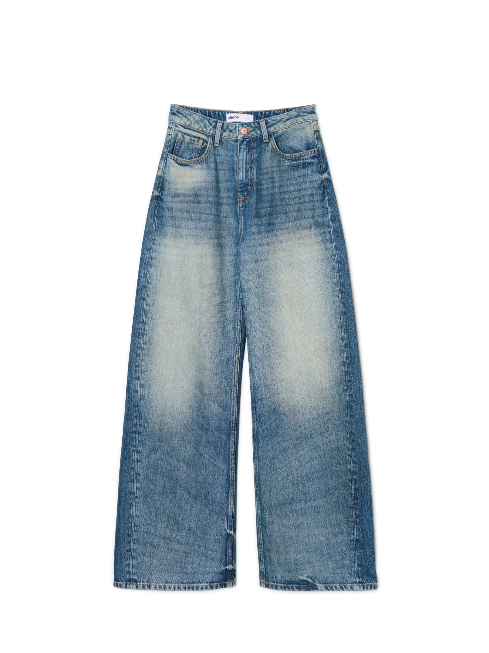 Discount Jeansy wide leg typu barrel Jeansy