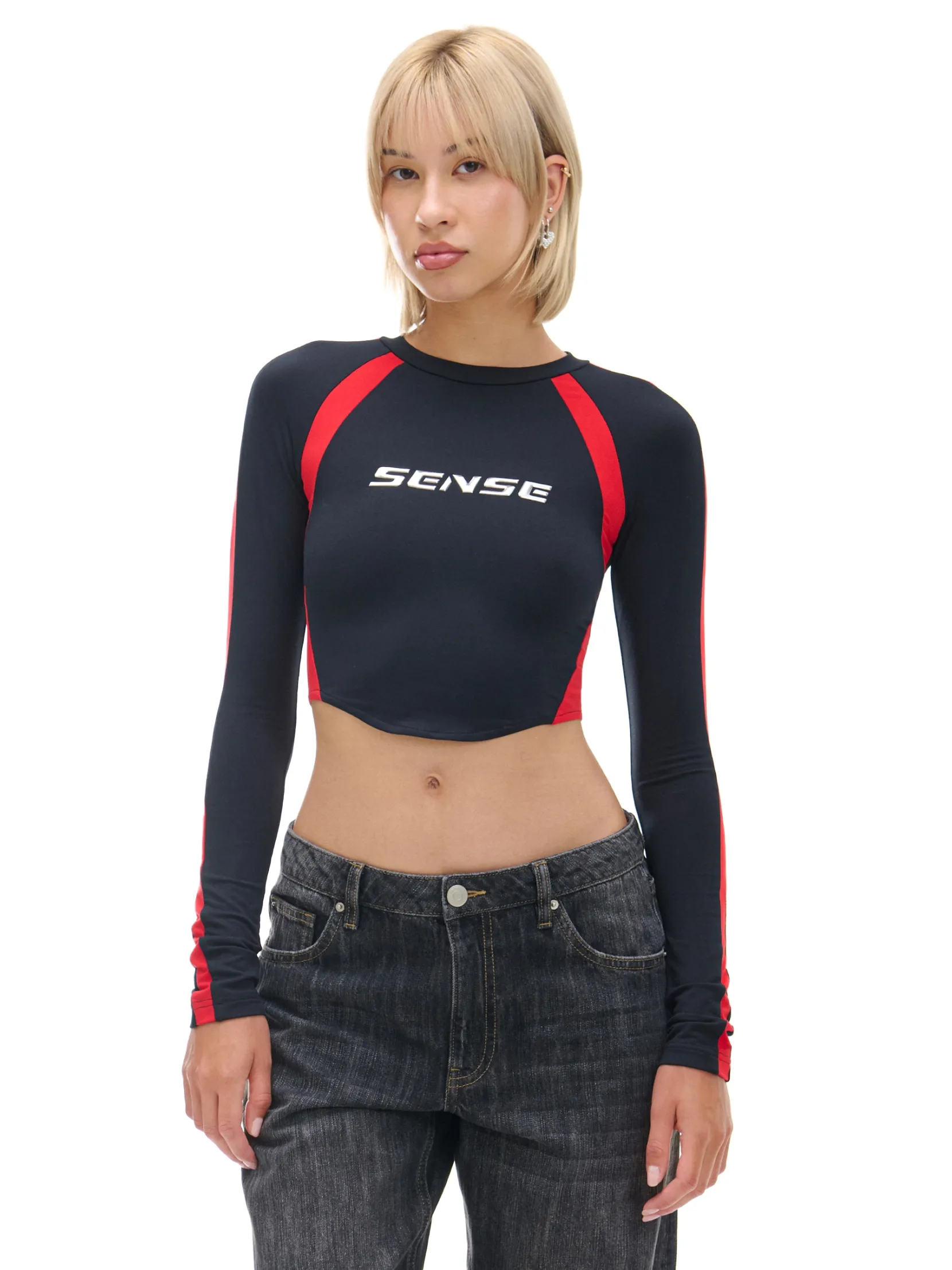 Hot Koszulka longsleeve z racingowym nadrukiem Koszulki, Topy