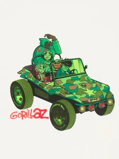 Sale Koszulka z nadrukiem Gorillaz Koszulki