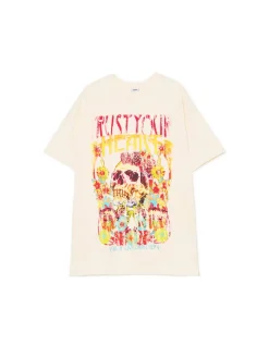 Clearance Kremowa koszulka z kolorowym nadrukiem UNISEX Unisex|Unisex
