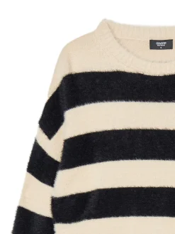 Discount sweter w czarne paski Swetry