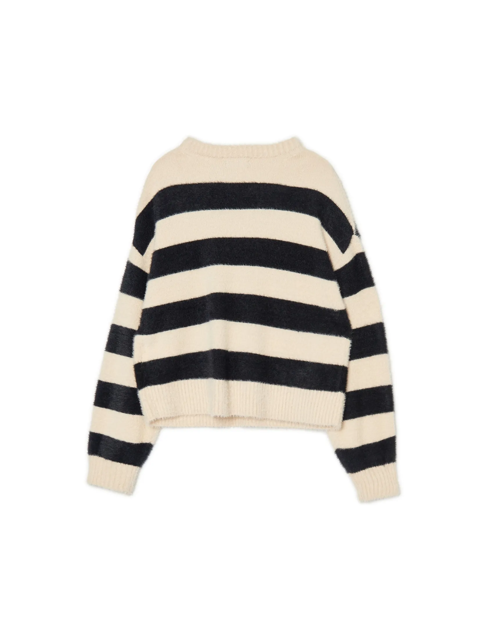 Discount sweter w czarne paski Swetry