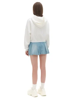Fashion Krótka bluza ze spranym nadrukiem Bluzy