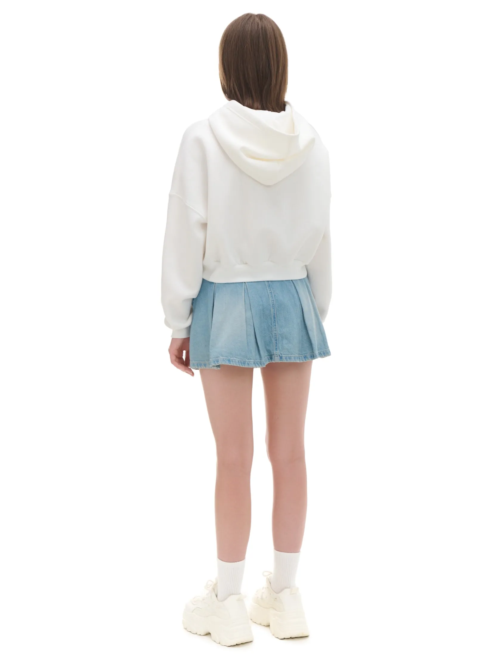 Fashion Krótka bluza ze spranym nadrukiem Bluzy