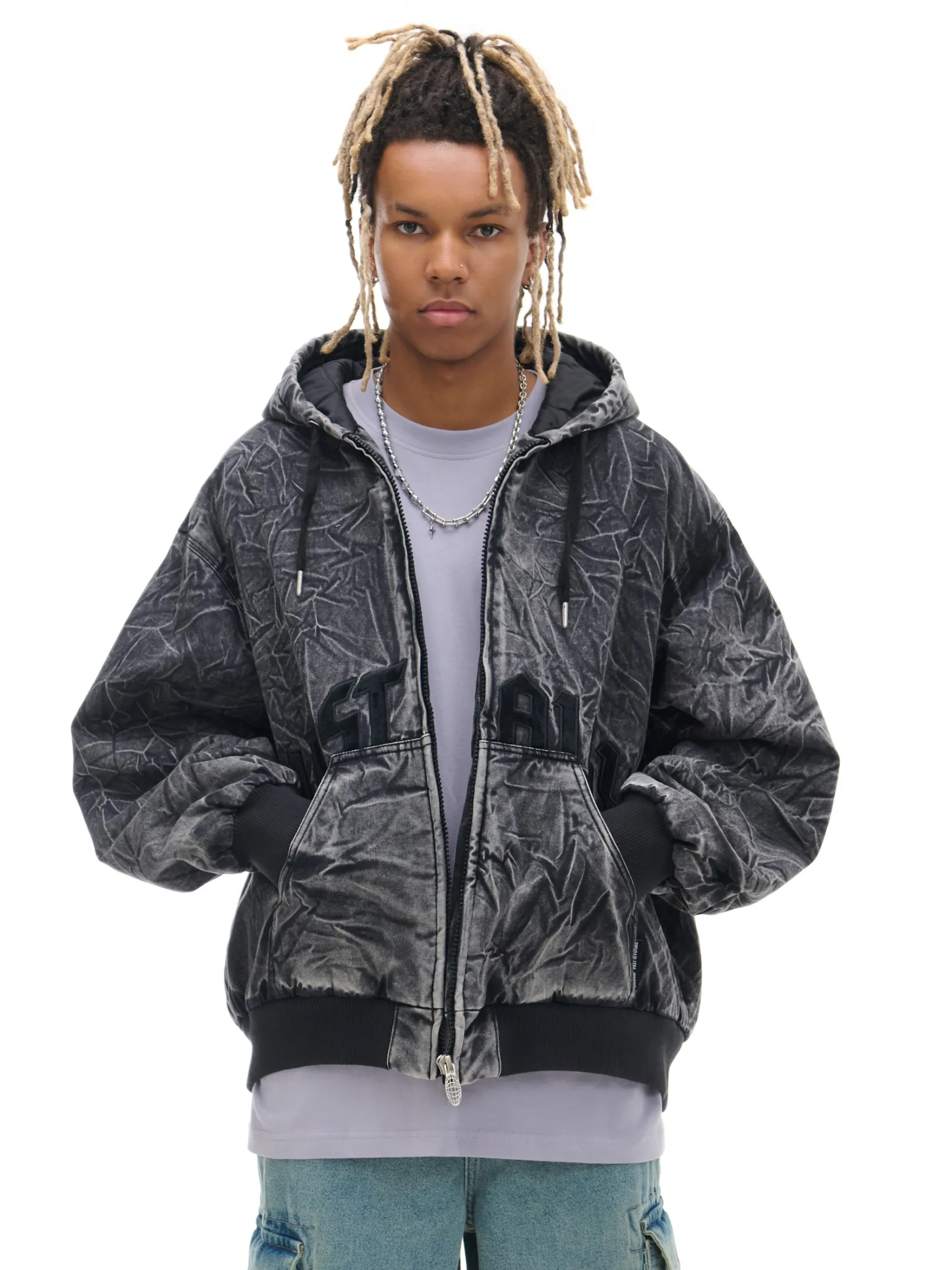 Best Kurtka bomber typu hoodie Kurtki, Płaszcze|Denim