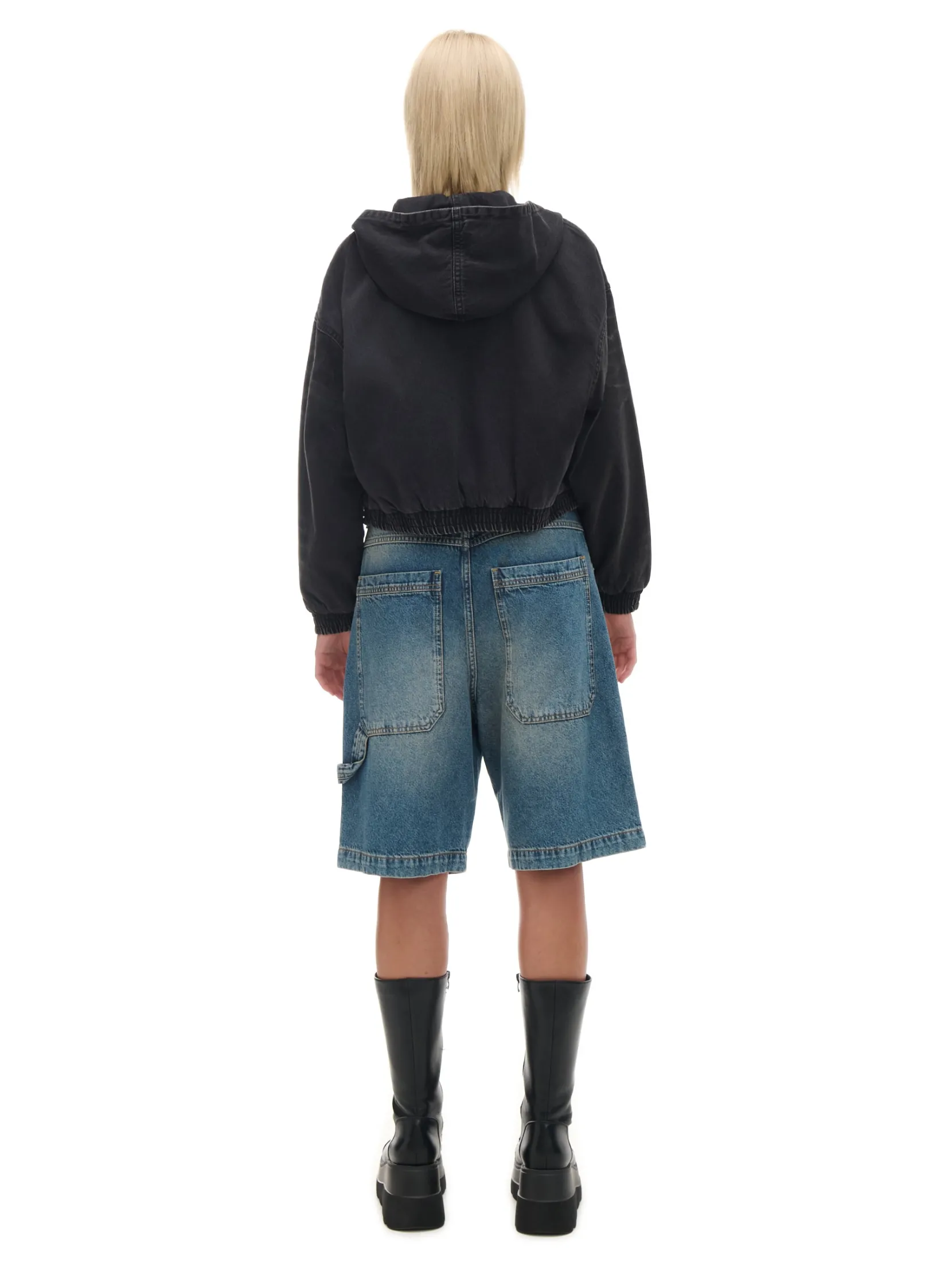 Fashion Kurtka jeansowa z efektem sprania Kurtki, Płaszcze