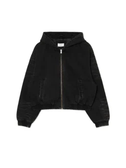 Fashion Kurtka jeansowa z efektem sprania Kurtki, Płaszcze