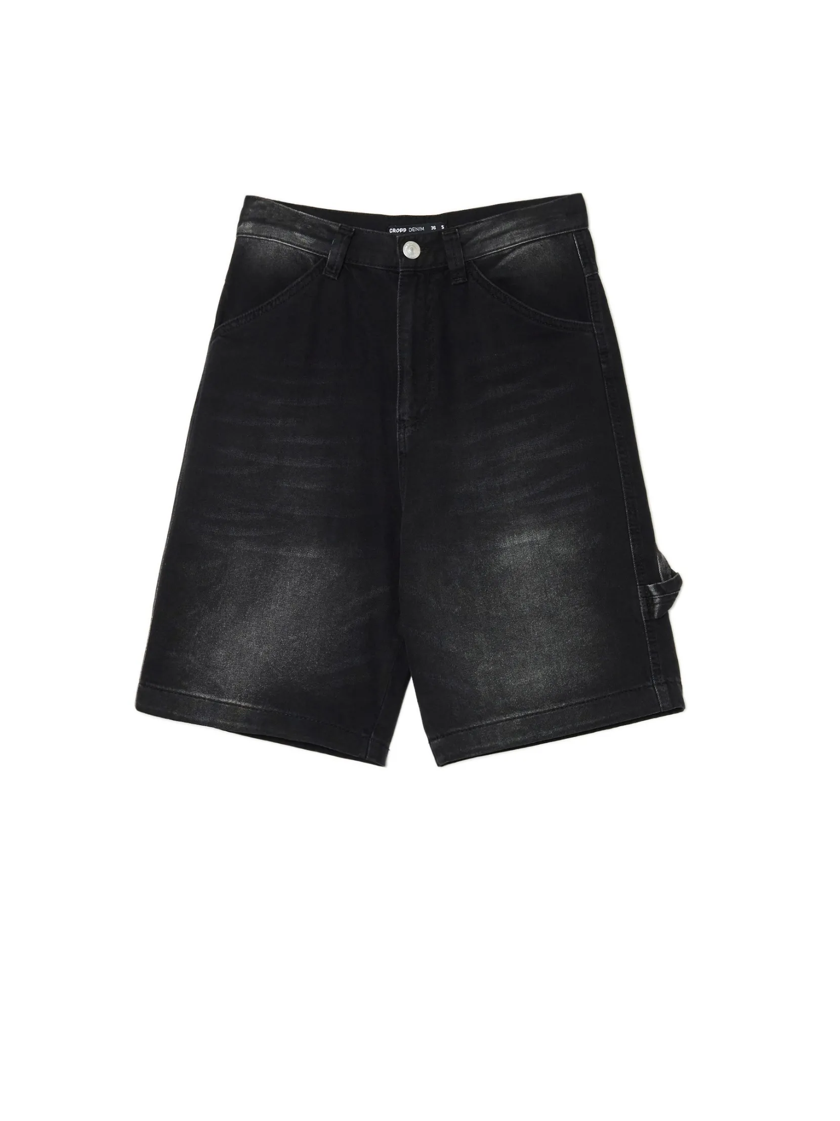 Outlet Luźne denimowe bermudy Jeansy