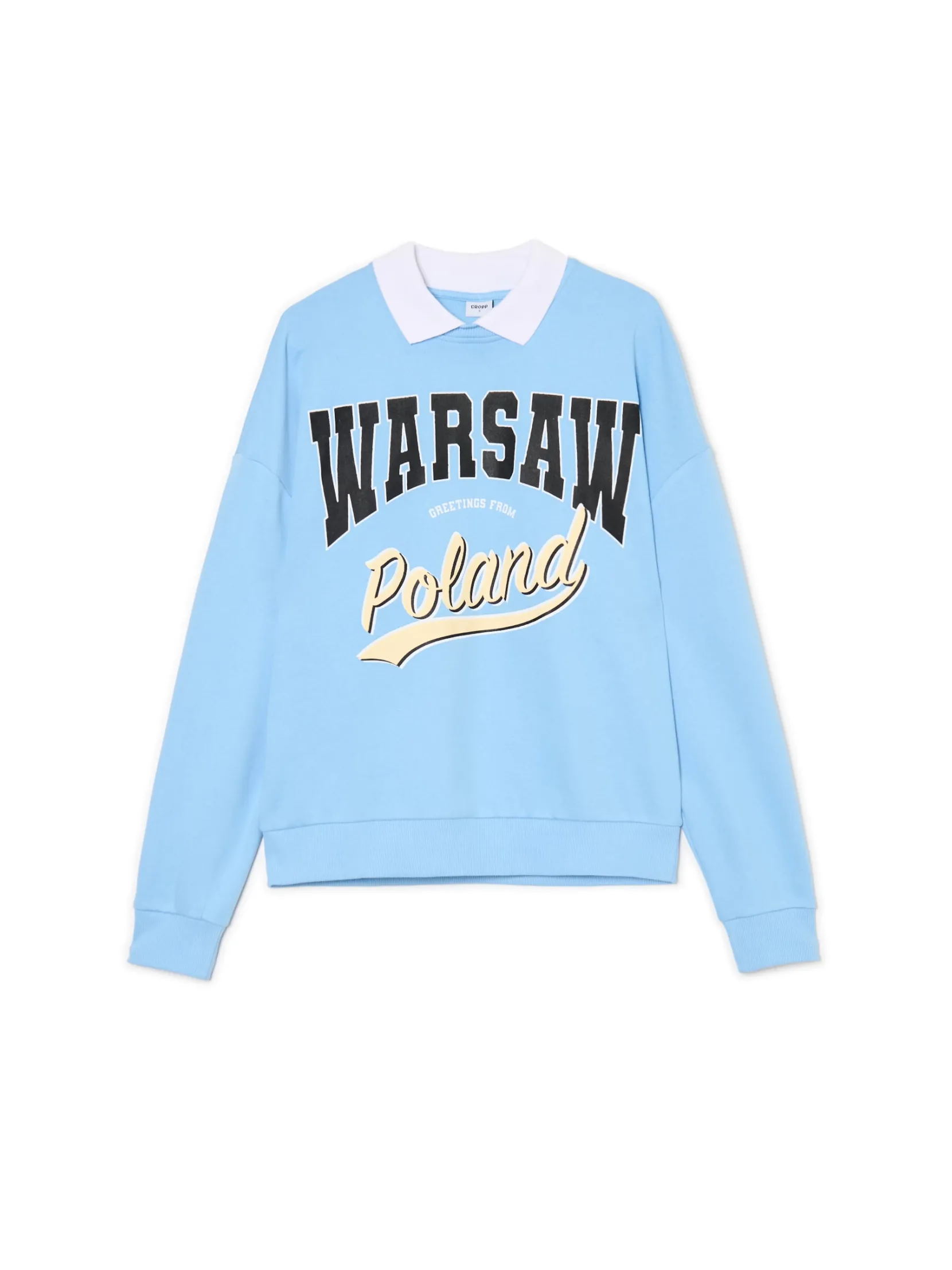 Sale Niebieska bluza z kołnierzykiem Bluzy