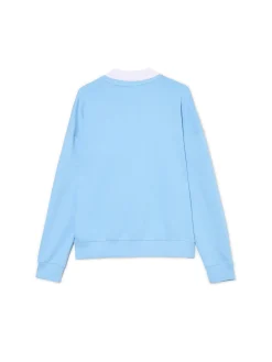 Sale Niebieska bluza z kołnierzykiem Bluzy