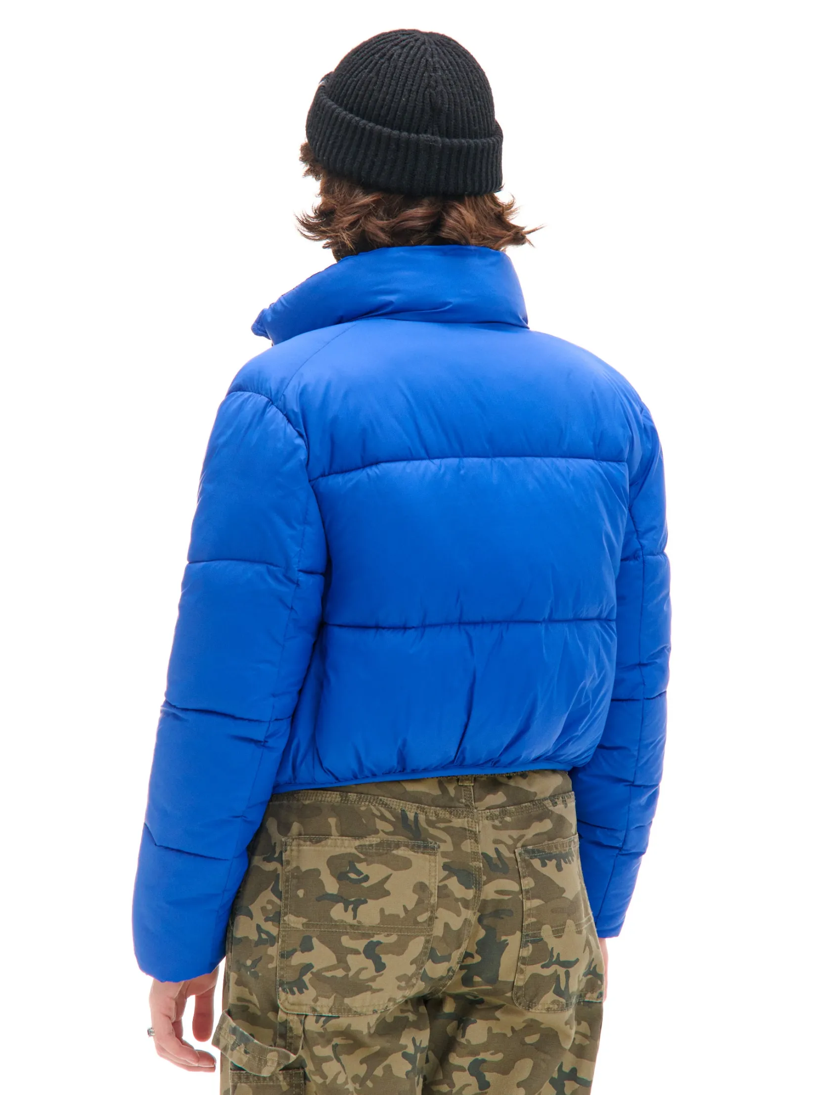 Fashion Niebieska kurtka puffer Kurtki, Płaszcze