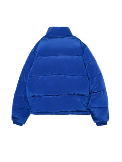 Sale Niebieska kurtka puffer ze stójką Kurtki Zimowe|Kurtki, Płaszcze