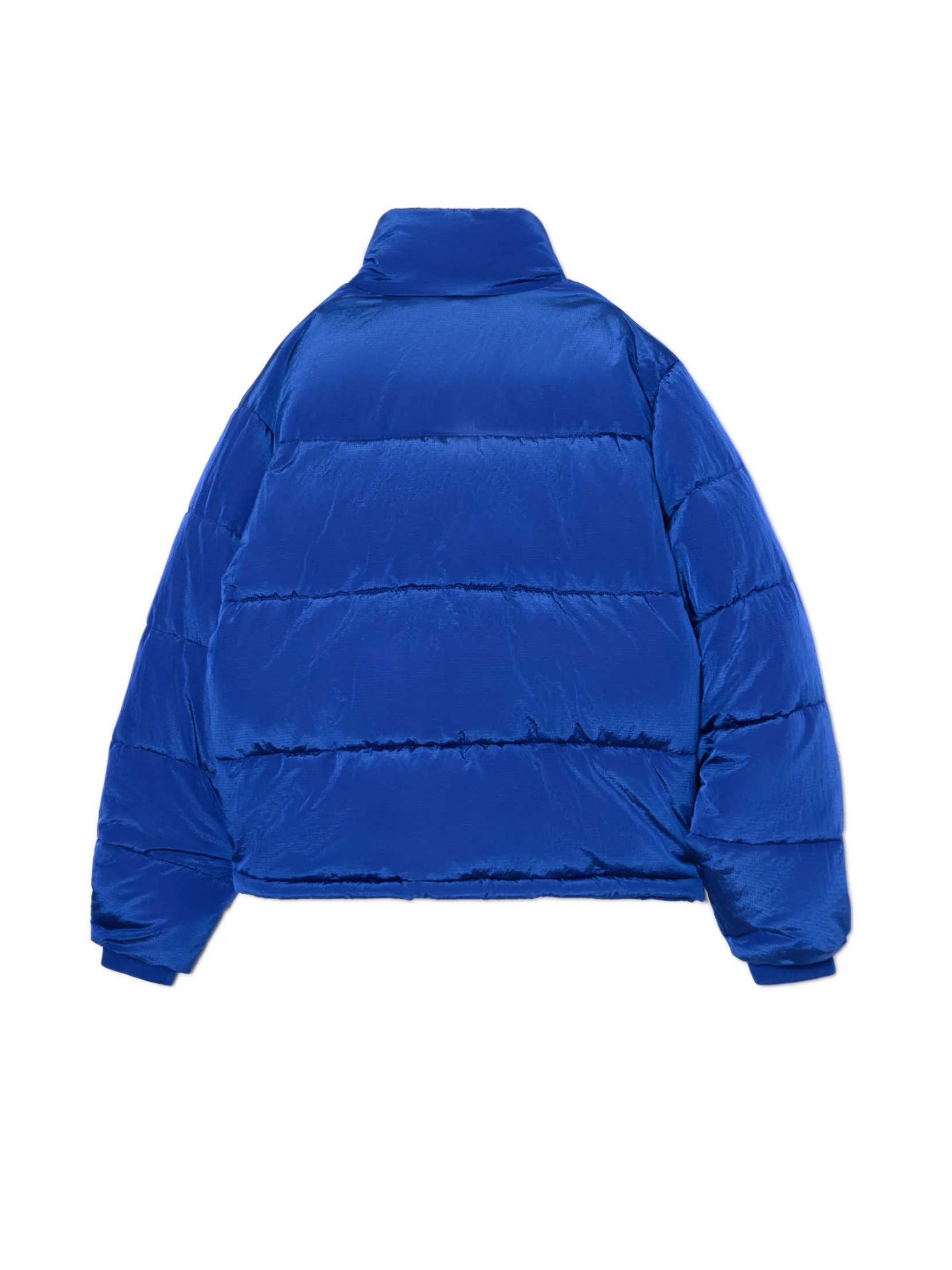 Sale Niebieska kurtka puffer ze stójką Kurtki Zimowe|Kurtki, Płaszcze