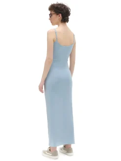 Discount Niebieska sukienka maxi Sukienki, Kombinezony