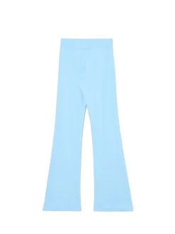 Outlet Niebieskie dresy typu flare Spodnie