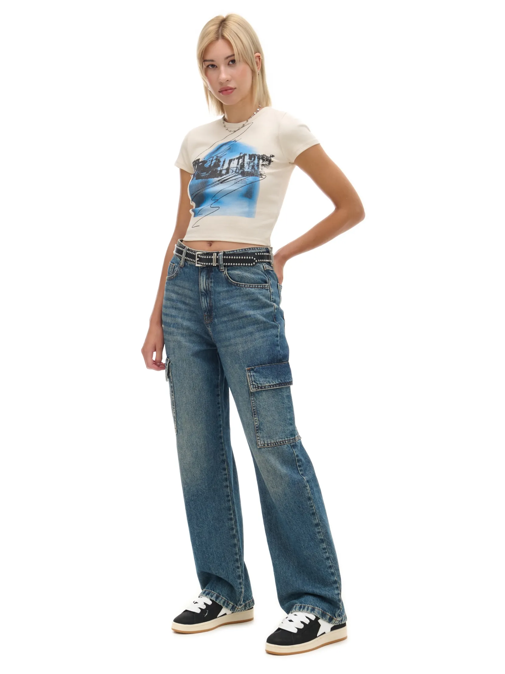 Hot e jeansy baggy Jeansy