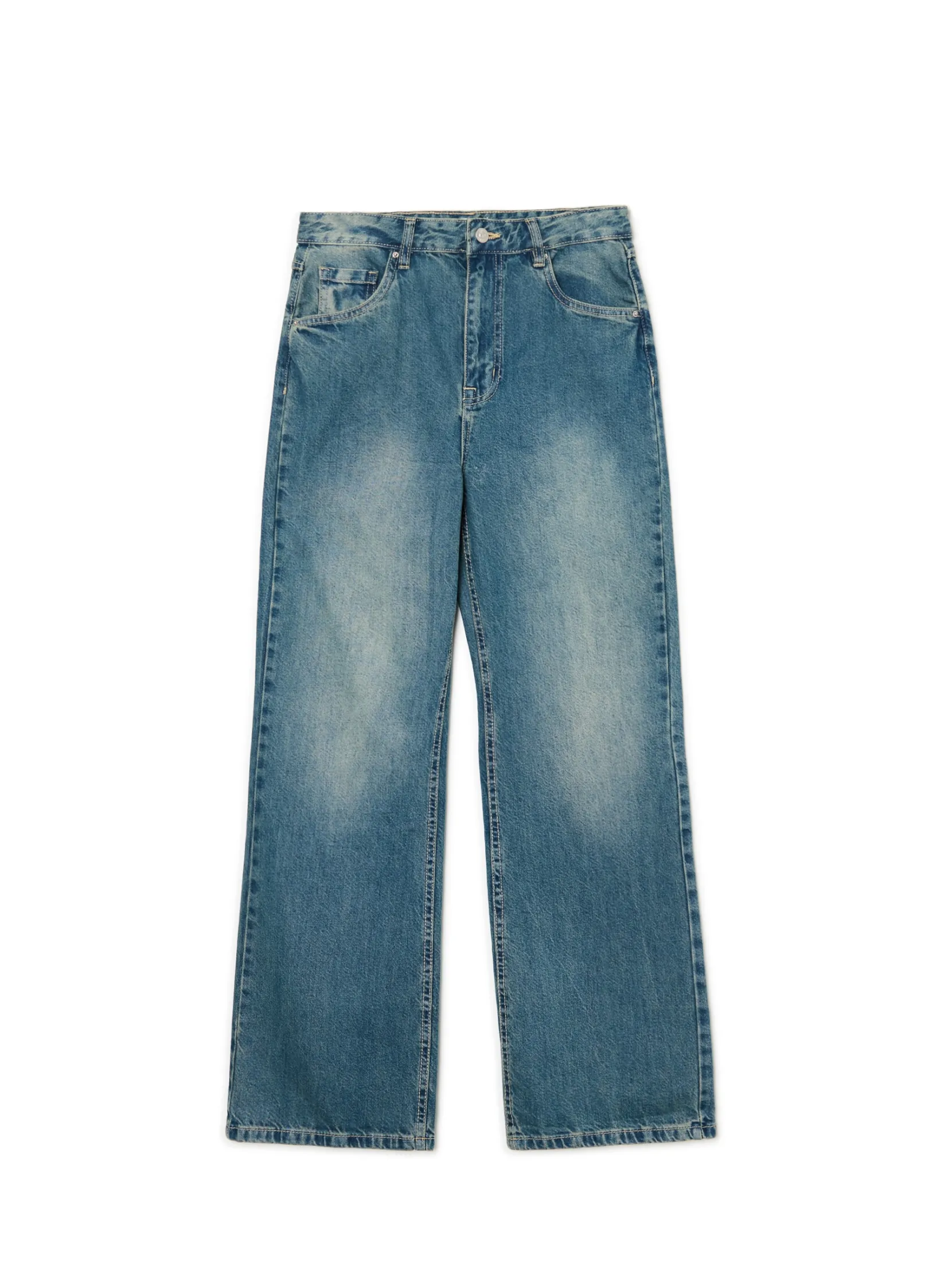 Hot e jeansy retro wide leg Jeansy