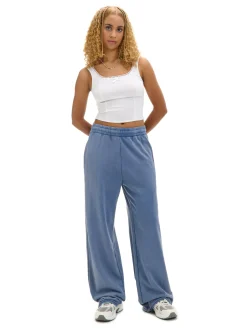 Clearance Niebieskie spodnie wide leg Spodnie