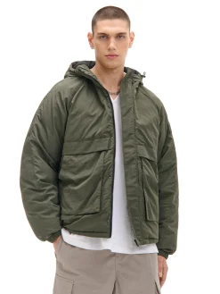 Fashion Oliwkowa kurtka z kapturem Kurtki Zimowe|Kurtki, Płaszcze