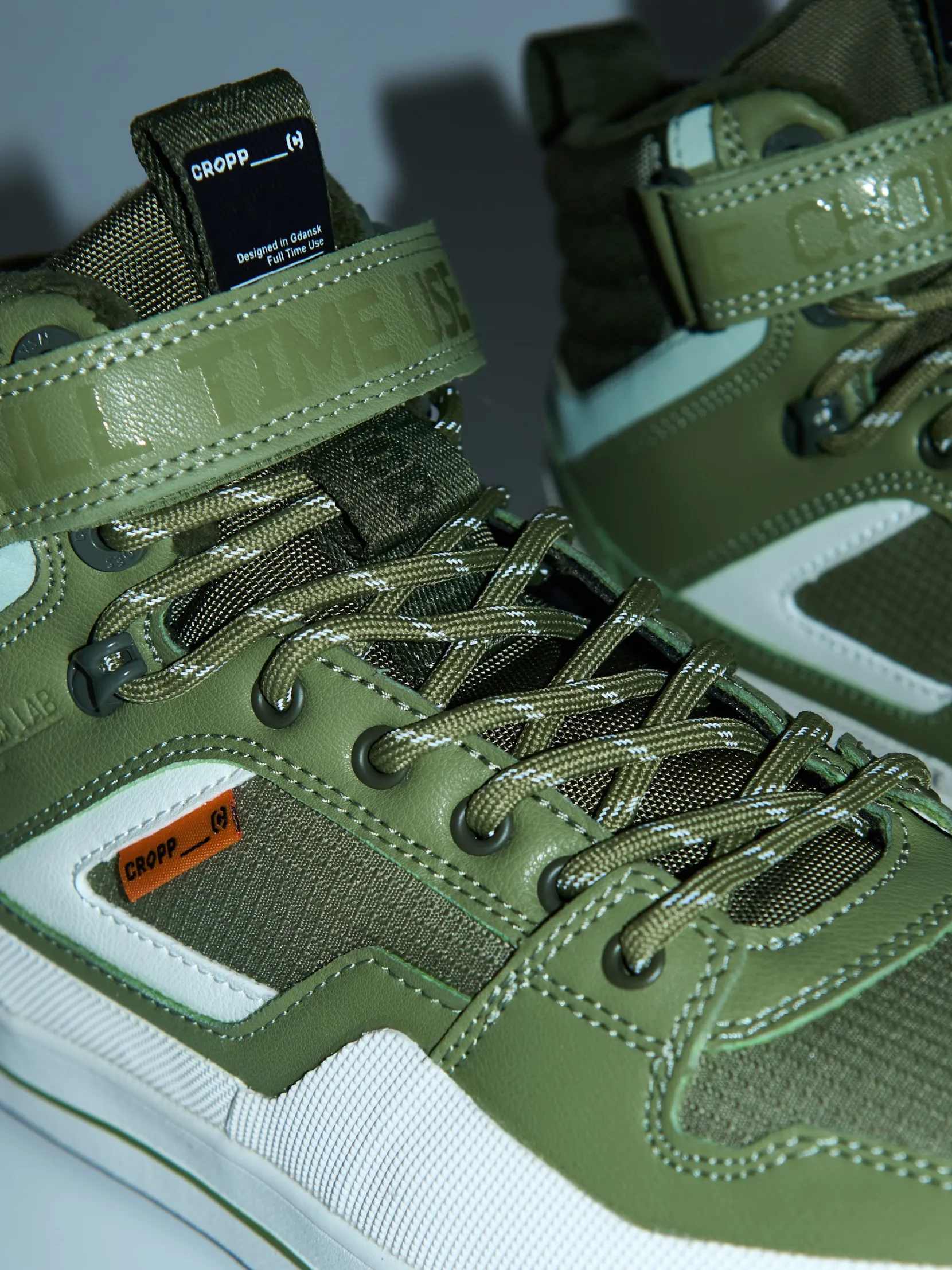 Clearance Oliwkowe sneakersy za kostkę Sneakersy|Za Kostkę