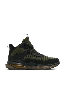Hot Oliwkowe sneakersy za kostkę Sneakersy