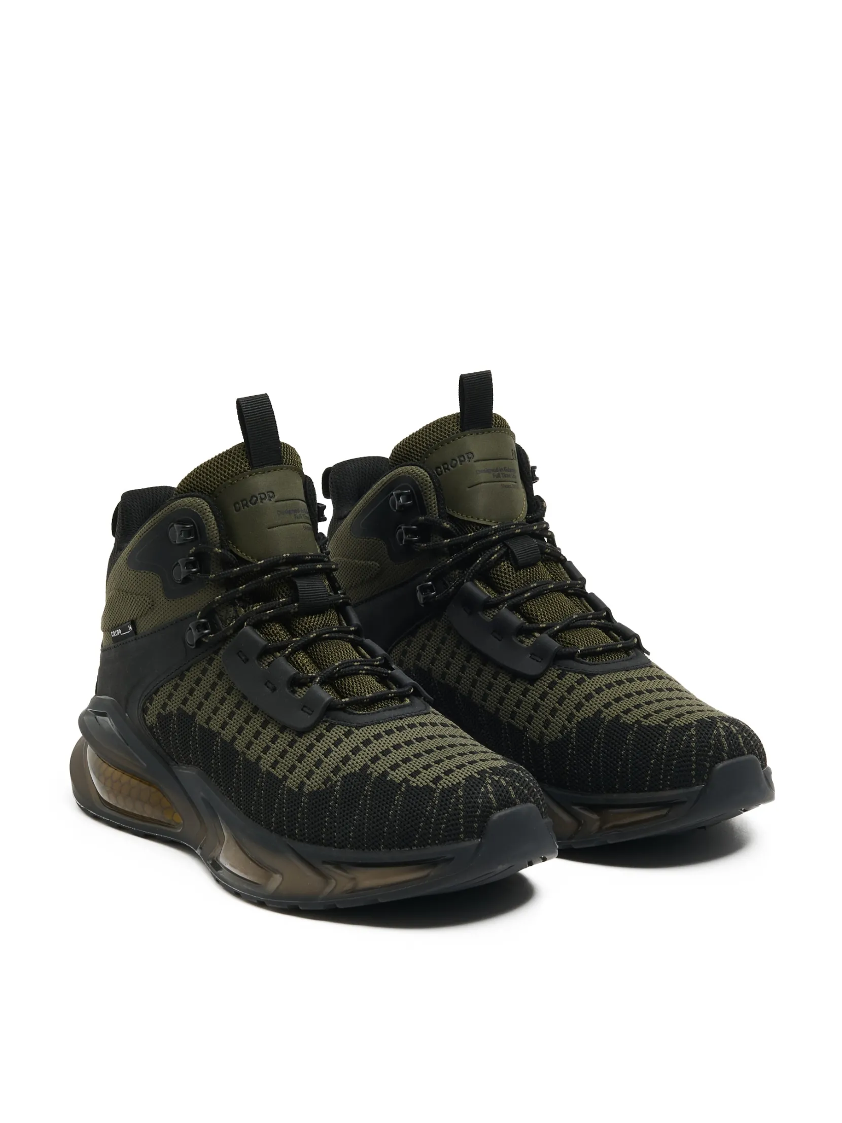 Hot Oliwkowe sneakersy za kostkę Sneakersy