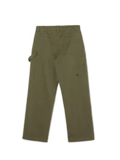 Clearance Oliwkowe spodnie wide leg Baggy|Spodnie